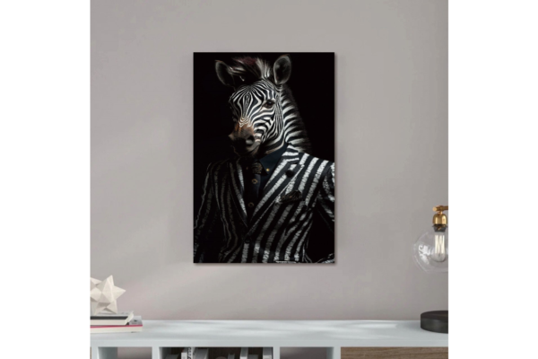 Zebra Glass Wall Art
