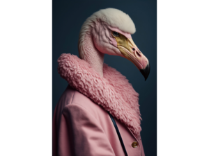 Flamingo Glass Wall Art