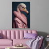 Flamingo Glass Wall Art
