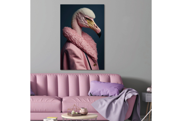 Flamingo Glass Wall Art