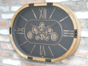 Oval Clock with Cogs