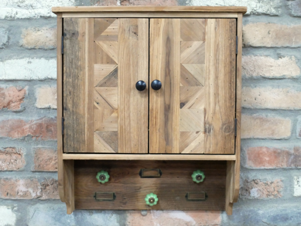 10389.JPG Rustic Wall Shelf with Hooks – Compact Storage Unit