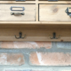 Industrial Wall Shelf with Hooks – Rustic Storage Unit