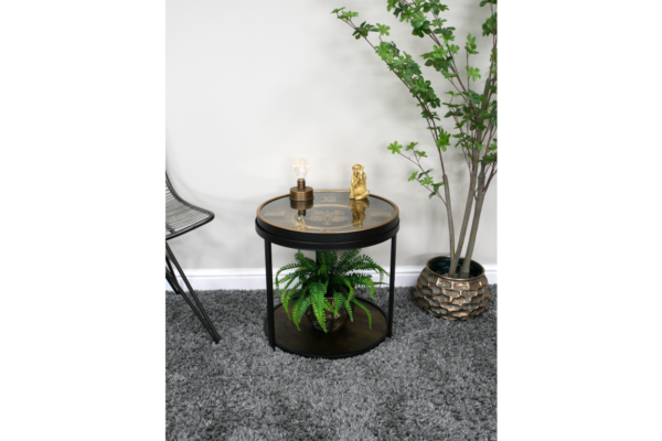 Clock With Cogs Side Table