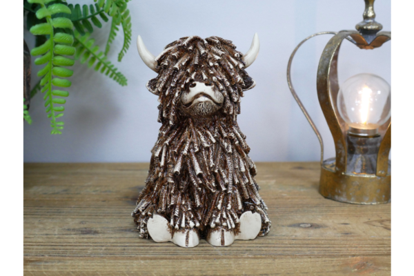 Sitting Highland Cow