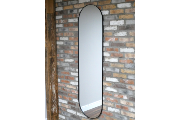 Black Oval Mirror - Large