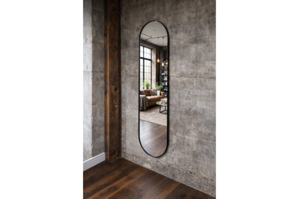Black Oval Mirror - Large