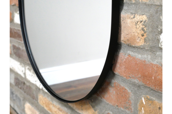 Black Oval Mirror - Large