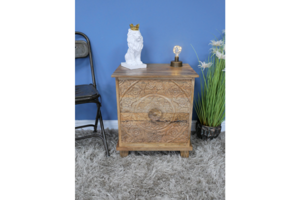 Carved Bedside Cabinet