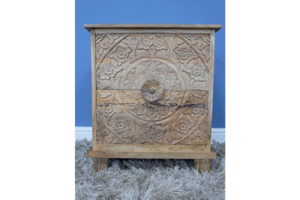 Carved Bedside Cabinet