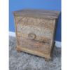 Carved Bedside Cabinet