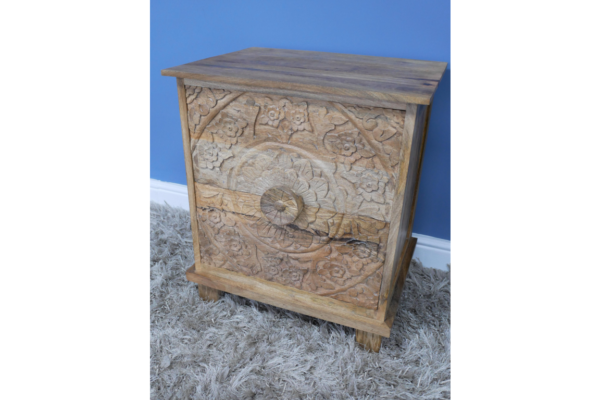 Carved Bedside Cabinet