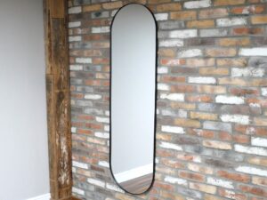Black Oval Mirror - Large