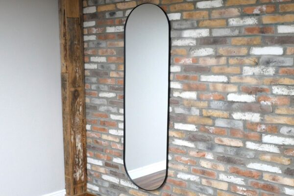 Black Oval Mirror - Large