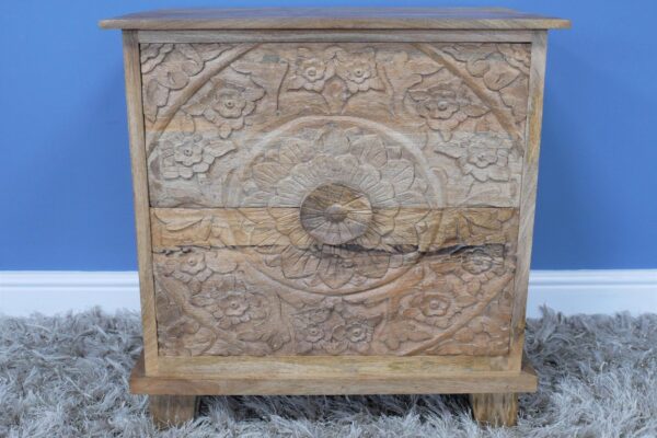 Carved Bedside Cabinet