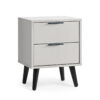 Alba 2 Drawer Bedside - White/Oak