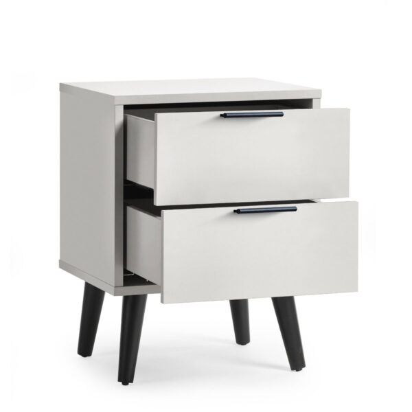 Alba 2 Drawer Bedside - White/Oak