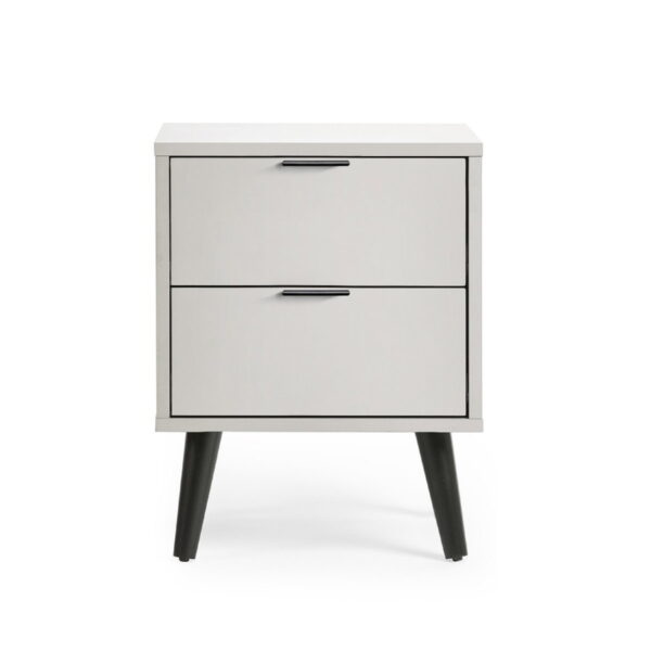 Alba 2 Drawer Bedside - White/Oak
