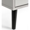 Alba 2 Drawer Bedside - Walnut/Black