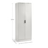 Alba 2 Door Wardrobe - Walnut/Black
