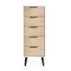 Alba 5 Drawer Chest - White/Oak