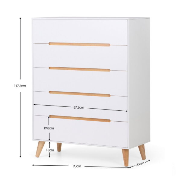 Alicia 5 Drawer Chest - Anthracite