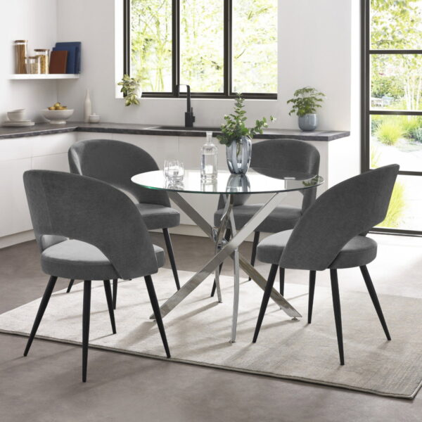 Anderson Round Glass Dining Table