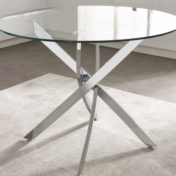 Anderson Round Glass Dining Table