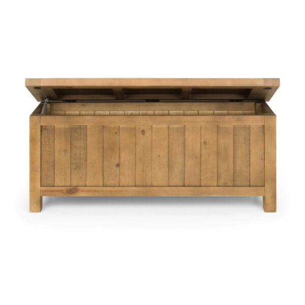 Aspen Storage Bench - Rough Sawn Pine