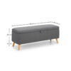 Astrid Blanket Box - Mid-Grey Linen