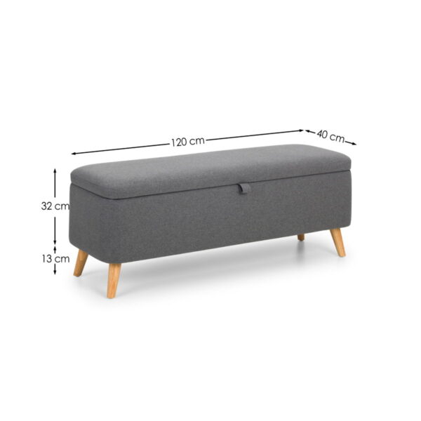 Astrid Blanket Box - Mid-Grey Linen
