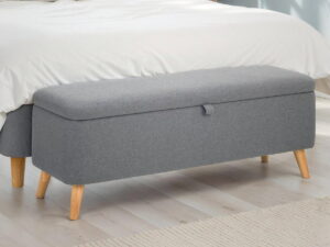Astrid Blanket Box - Mid-Grey Linen