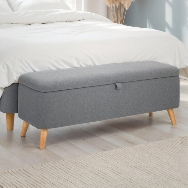 Astrid Blanket Box - Mid-Grey Linen