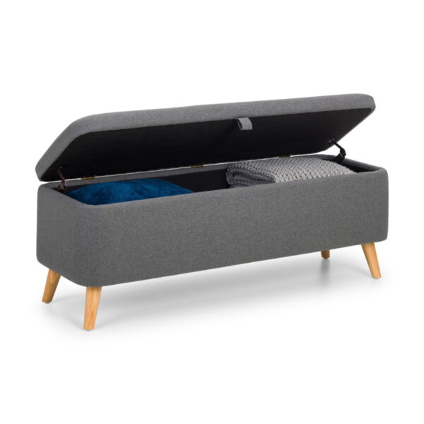 Astrid Blanket Box - Blue Linen