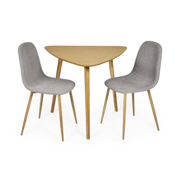Athena Triangular Dining Table - Light Oak Effect