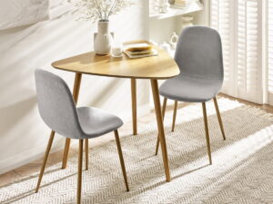 Athena Triangular Dining Table - Light Oak Effect