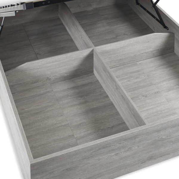 Bali Ottoman Storage Bed - Grey Oak