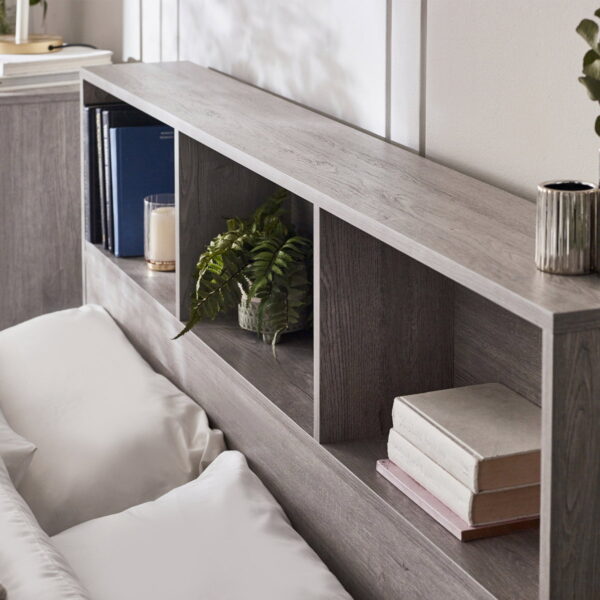 Bali Ottoman Storage Bed - Grey Oak