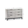 Bali 6 Drawer Wide Chest - Grey Oak