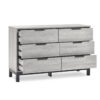 Bali 6 Drawer Wide Chest - Grey Oak