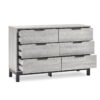 Bali 6 Drawer Wide Chest - Grey Oak