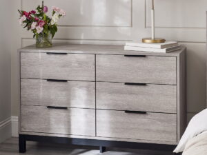 Bali 6 Drawer Wide Chest - Grey Oak