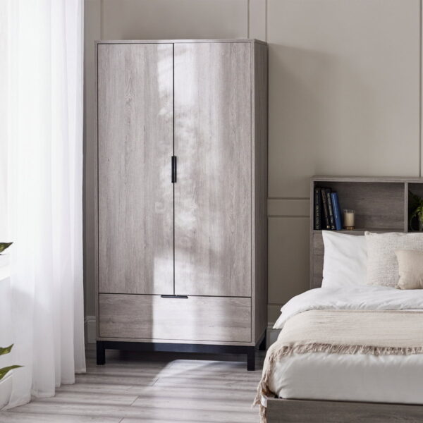 BAL106-Bali-2-Door-1-Drawer-Wardrobe-Roomset-1_1200x1200.jpg Bali 2 Door 1 Drawer Wardrobe - Grey Oak