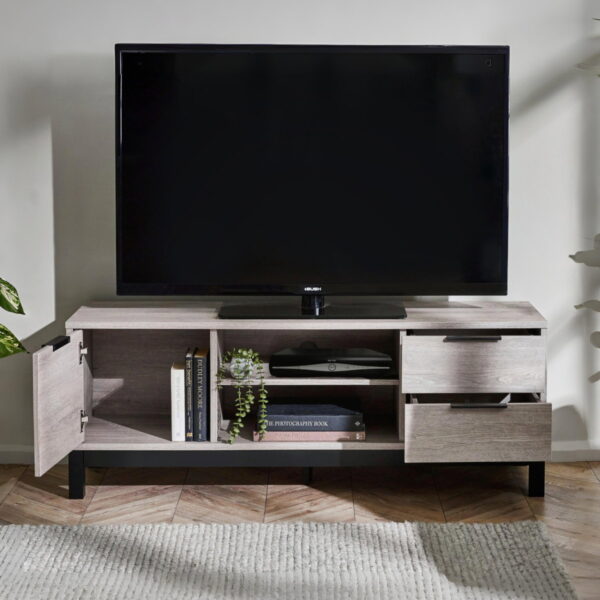Bali TV Unit - Grey Oak