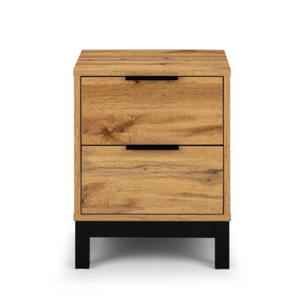 Bali 2 Drawer Bedside - Grey Oak