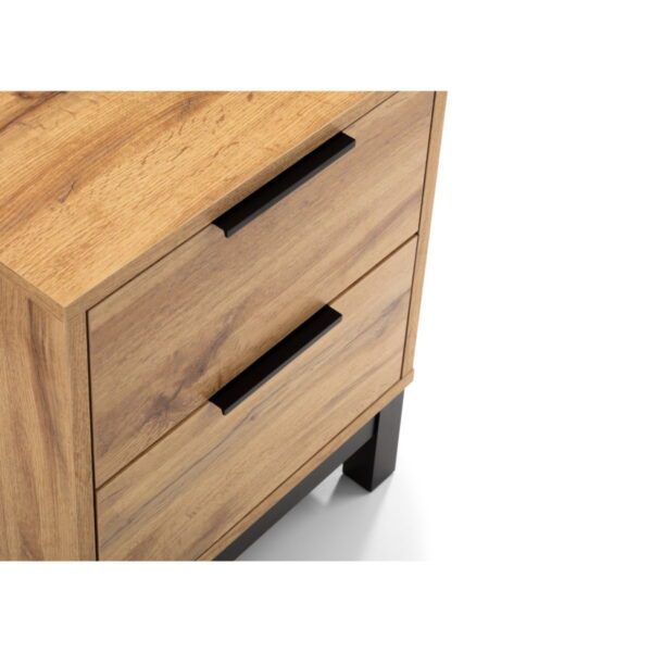 Bali 2 Drawer Bedside - Grey Oak