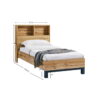 Bali Bookcase Headboard Bed - 90cm