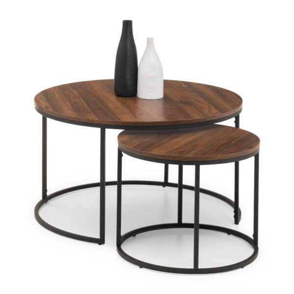 Bellini Round Nesting Coffee Table - White Marble