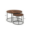 Bellini Round Nesting Coffee Table - Oak