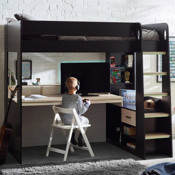 BLA002-Blaze-Gaming-Highsleeper-Black-and-Pale-Wood-Roomset-2_1200x1200.jpg Blaze Gaming Highsleeper - Black And Pale Wood